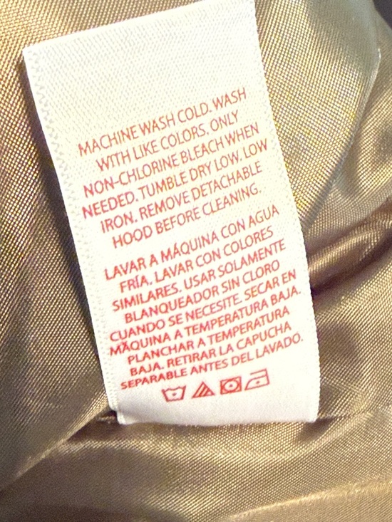 FADED GLORY Olive Green Quilted Hooded Puffer Jacket with Faux-Fur Trim - Picture 7 of 7